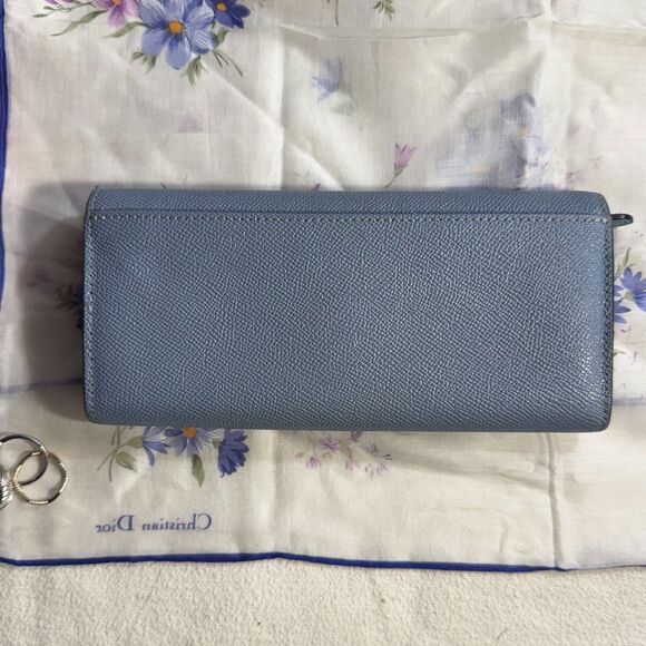 Coach Slim Envelope Wallet – Restored Blue Leather, Sealed, EUC - Picture 8 of 11